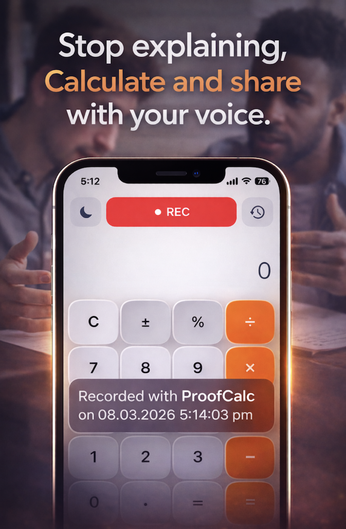 Prove calculations with voice and timestamp